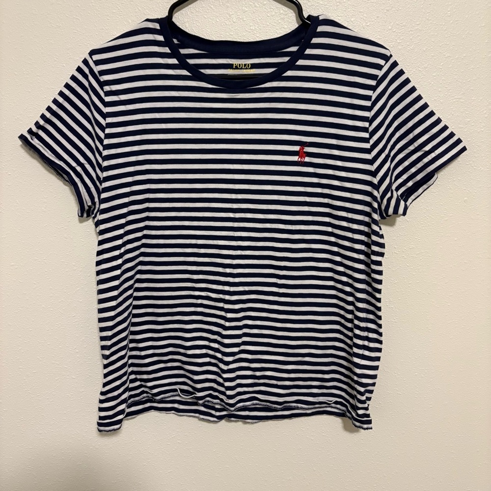 Polo Ralph Lauren Striped Navy and White T-Shirt